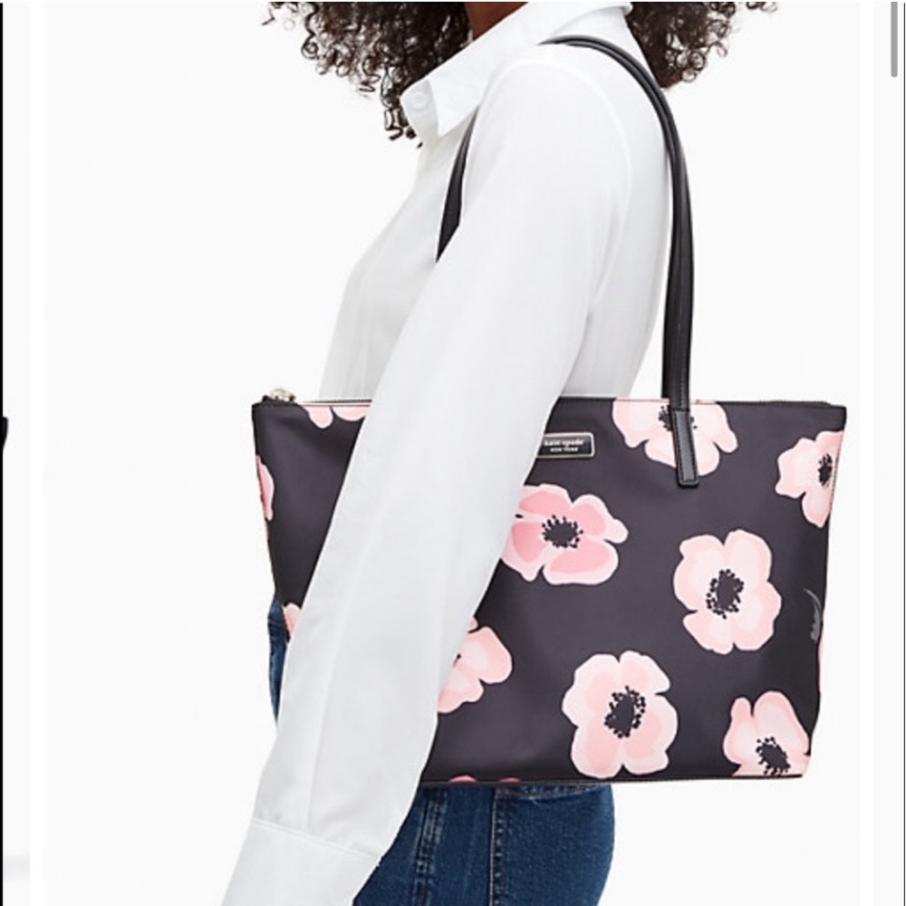 NWT Kate Spade New York Hayden Top Zip Tote, Floating Poppies